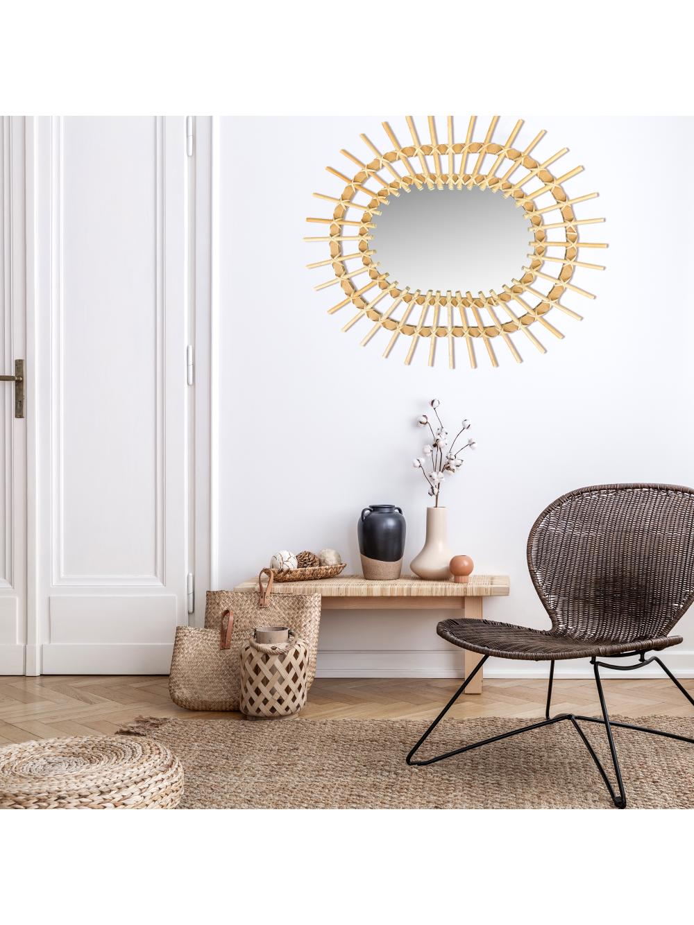 LUSTRO ŚCIENNE BOHO 57CM QDJ5749