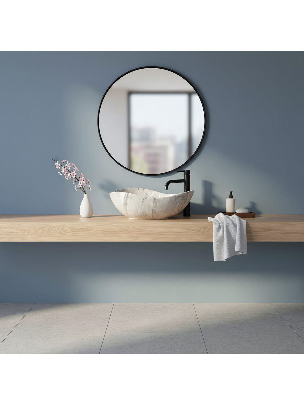 Countertop washbasin Rea Dora Stone