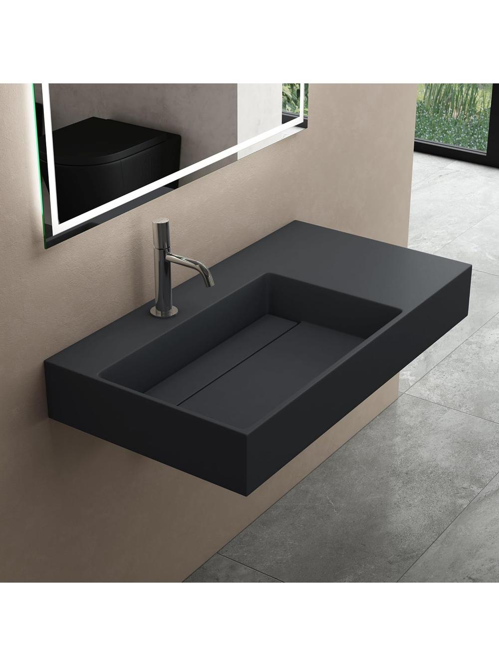 Umywalka konglomeratowa Archi 90 CM Szary mat