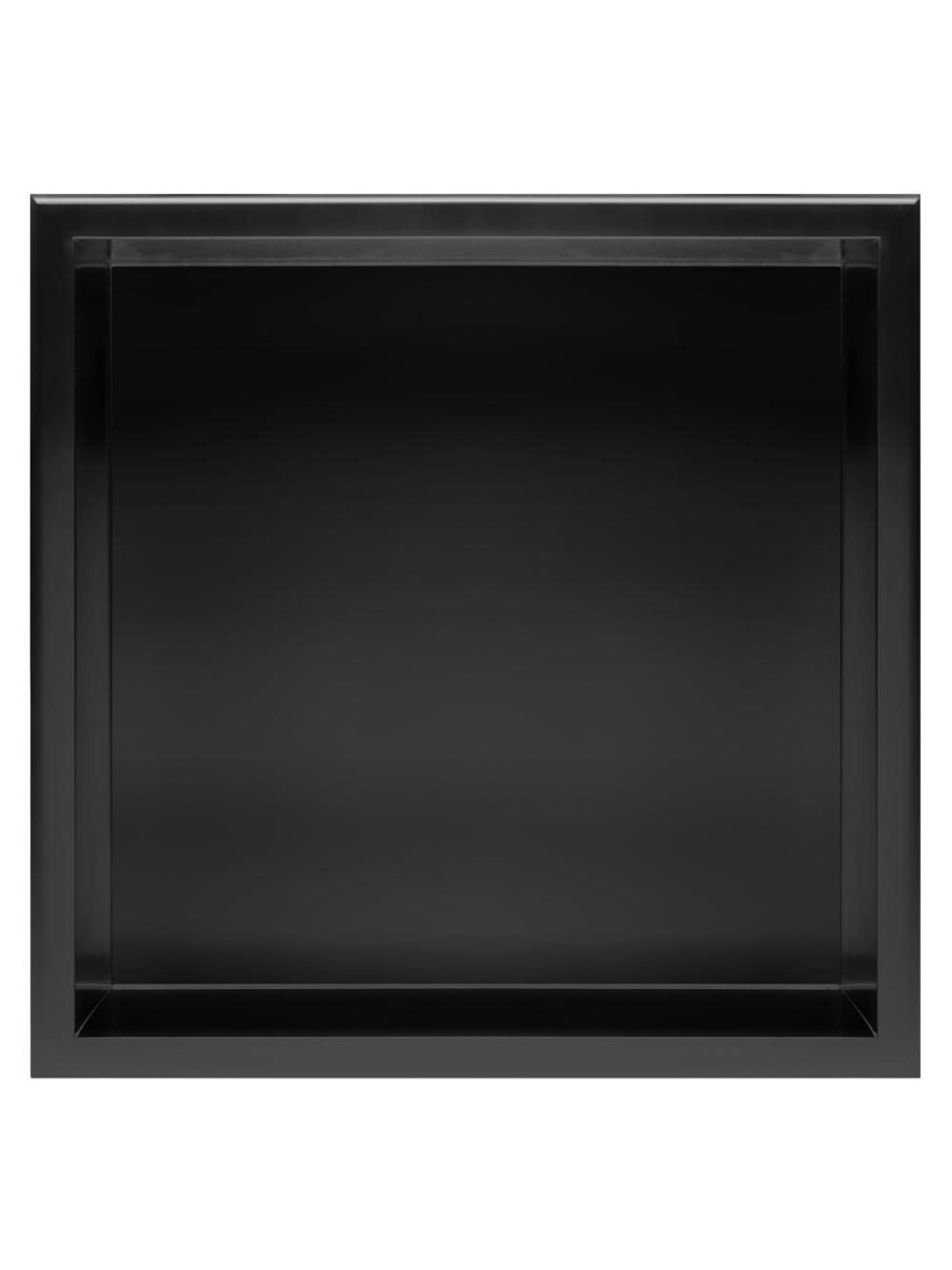 PÓŁKA WNĘKOWA ŁAZIENKOWA 30x30 czarny mat