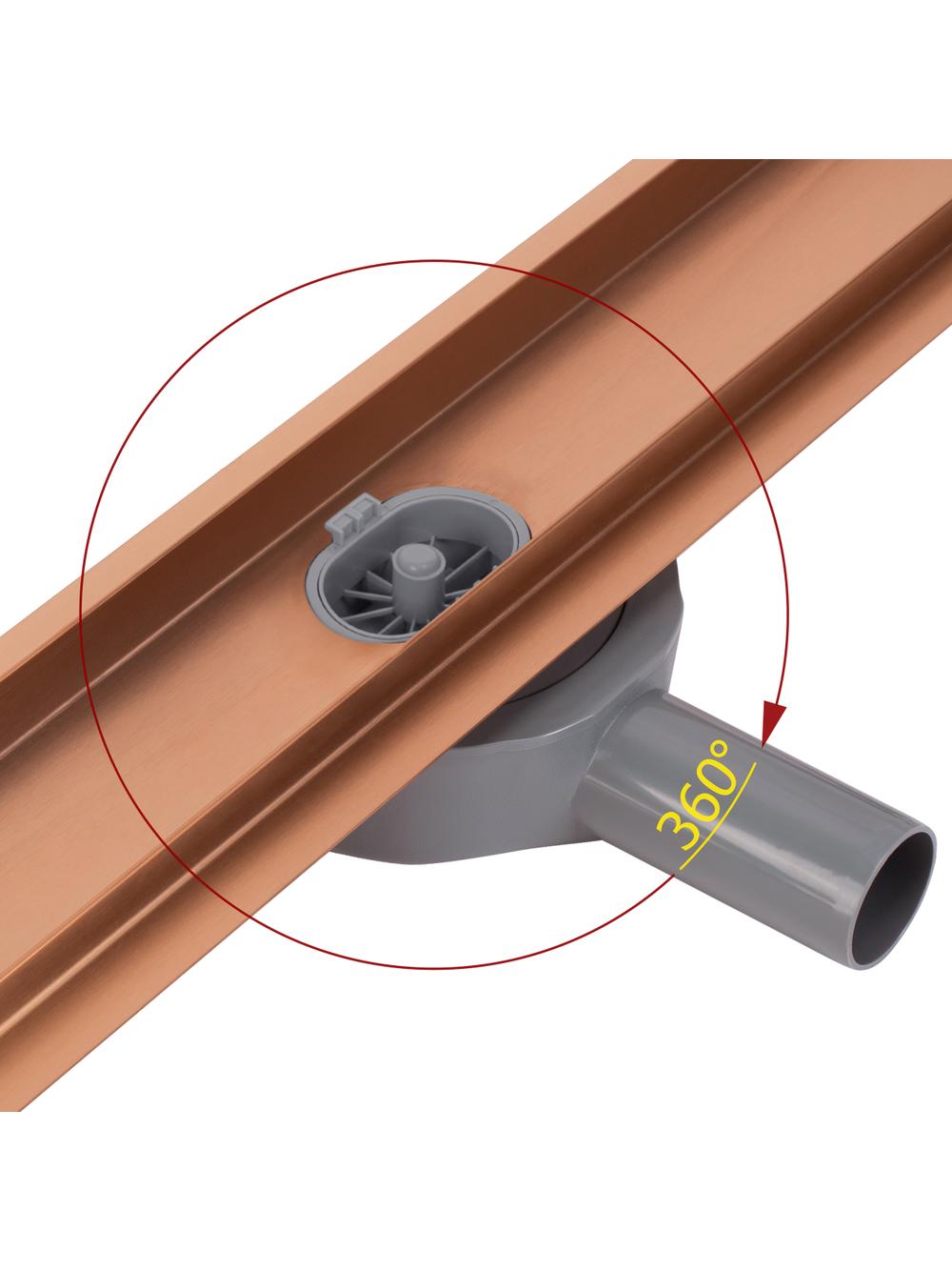 Odpływ Liniowy REA Neox pro brush l. copper 100