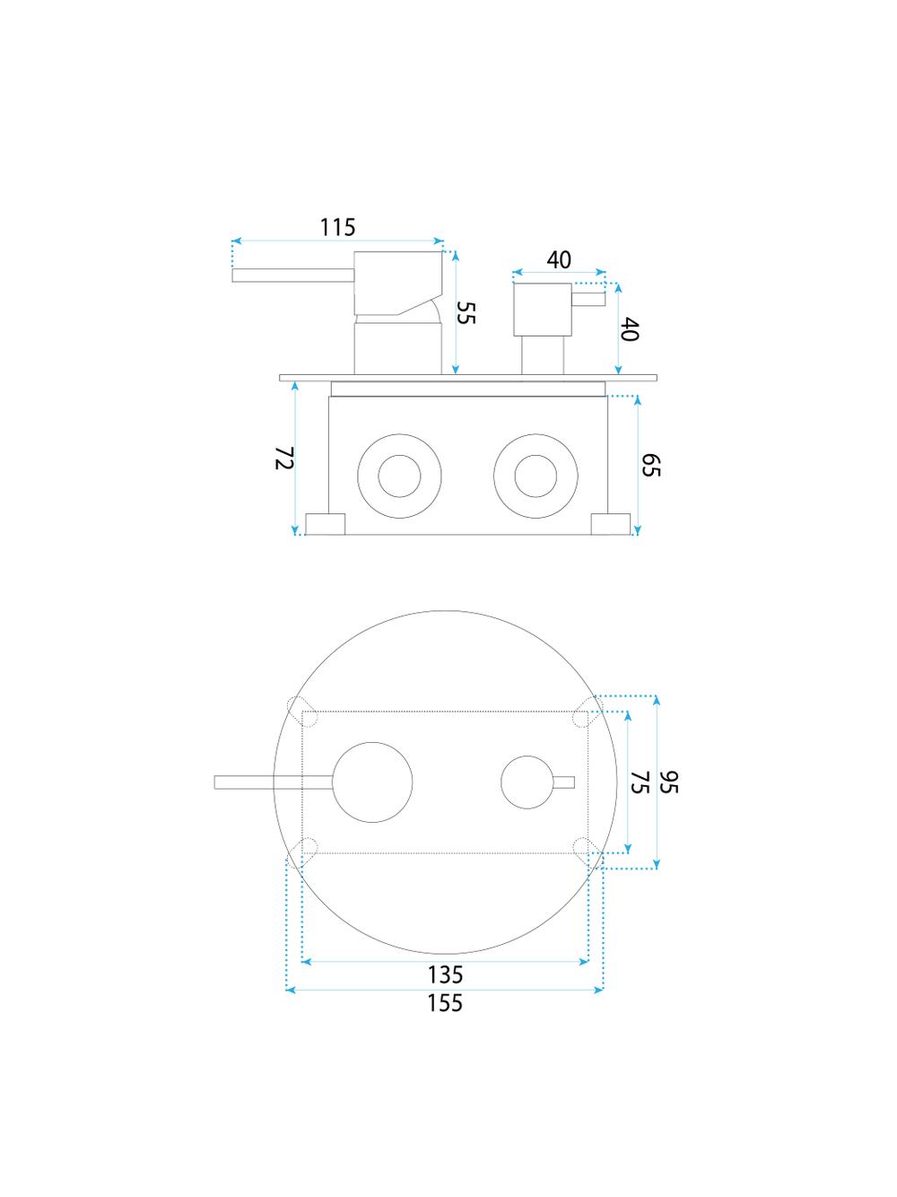 Shower system Rea Foster Brush Nickel + BOX