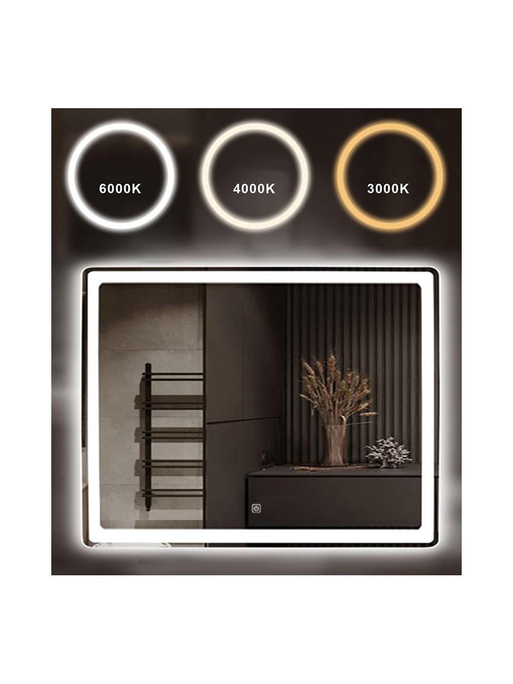 LUSTRO ŚCIENNE LED 80x60cm P10407