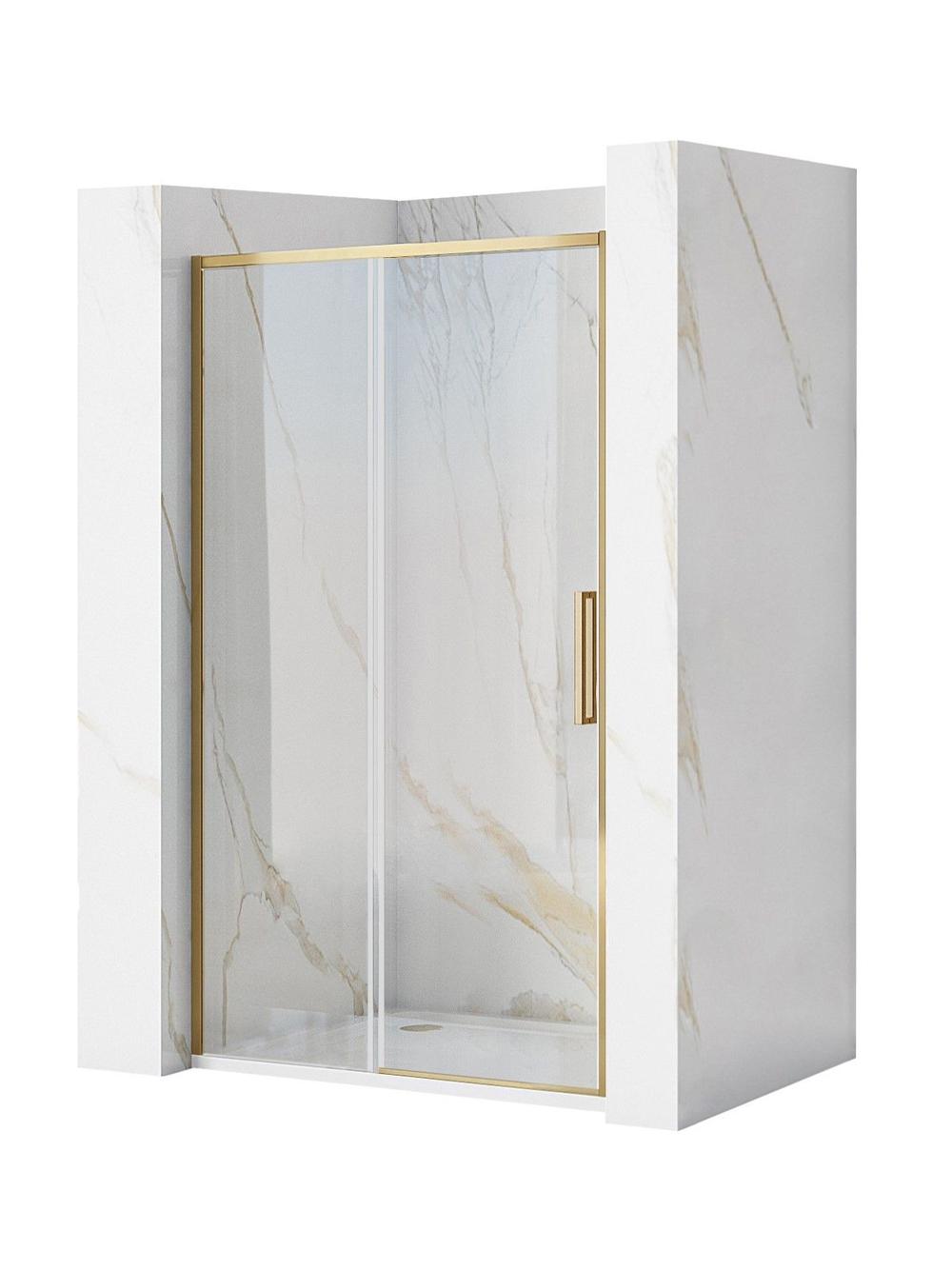 Drzwi Prysznicowe Przesuwne REA Rapid Slide 150 Złote Szczotkowane