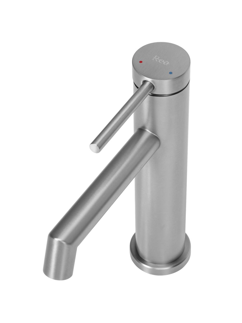 Bateria Umywalkowa Rea Foss nikiel szczotkowany Inox niska