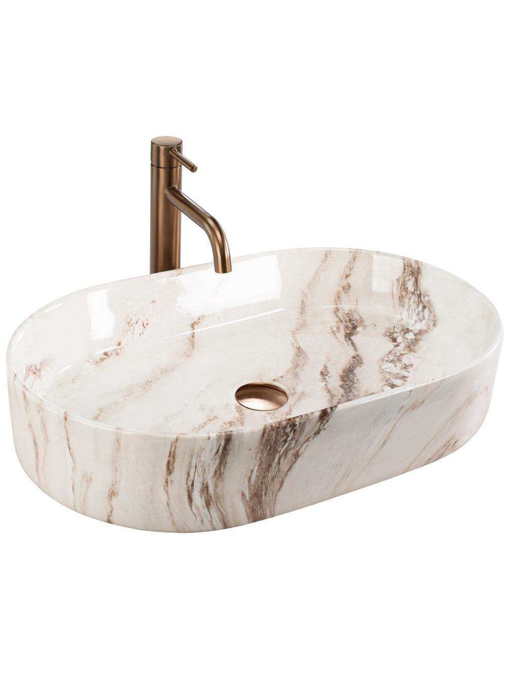 Countertop washbasin REA Nadia 60 Marrone