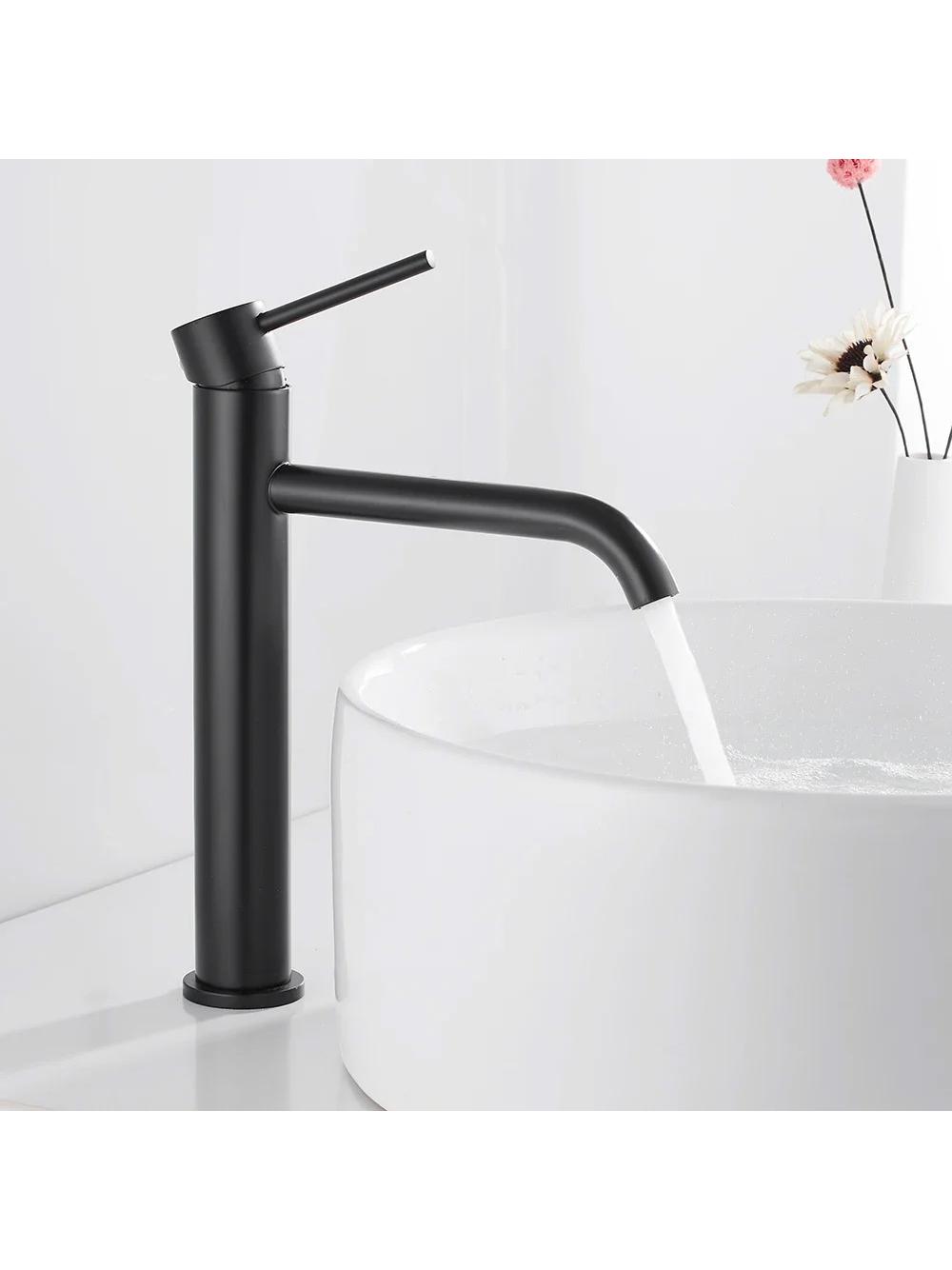 Βρύση νιπτήρα Rea Lungo Black Tall
