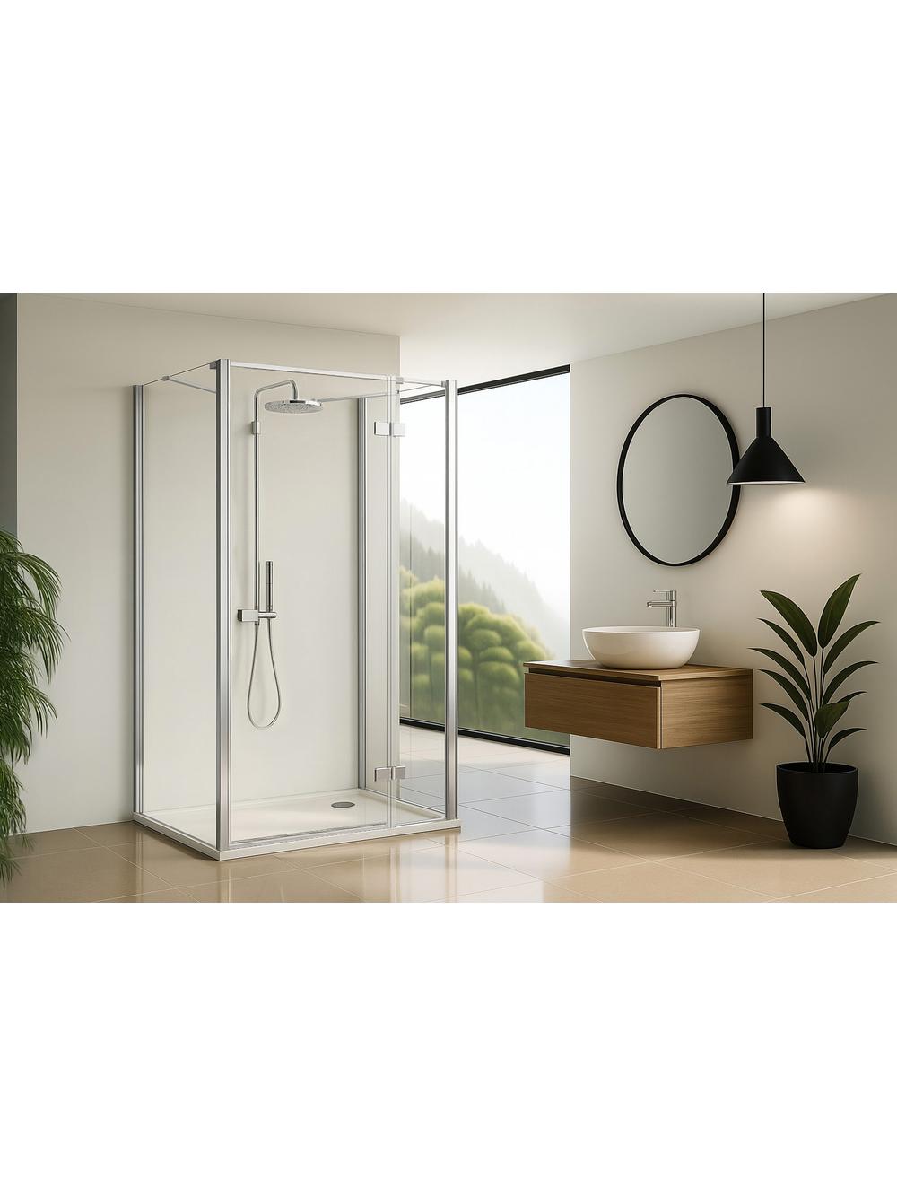 Cabine de duche Rea Atlas 100x90 Chrome