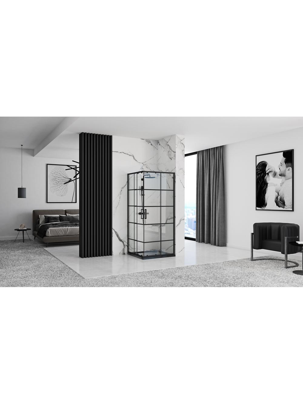 Kabina prysznicowa Rea Concept Black 90x90