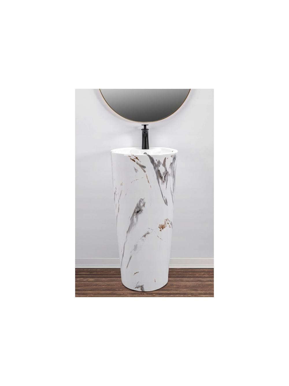 Umywalka Ceramiczna Wolnostojąca Blanka Marble Marmur