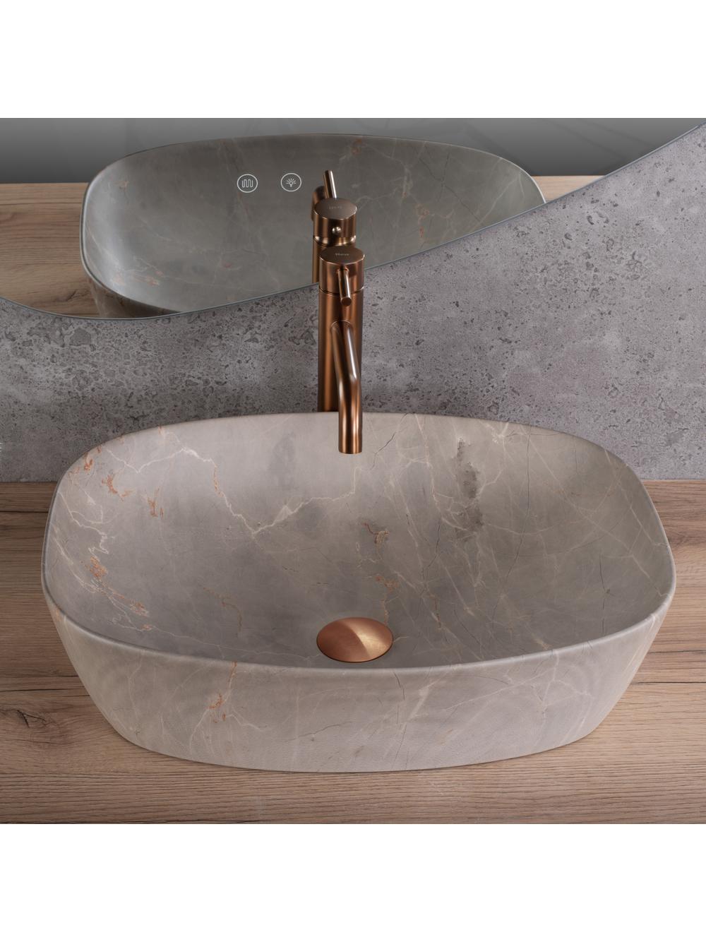 Umywalka nablatowa Rea Freja Beige