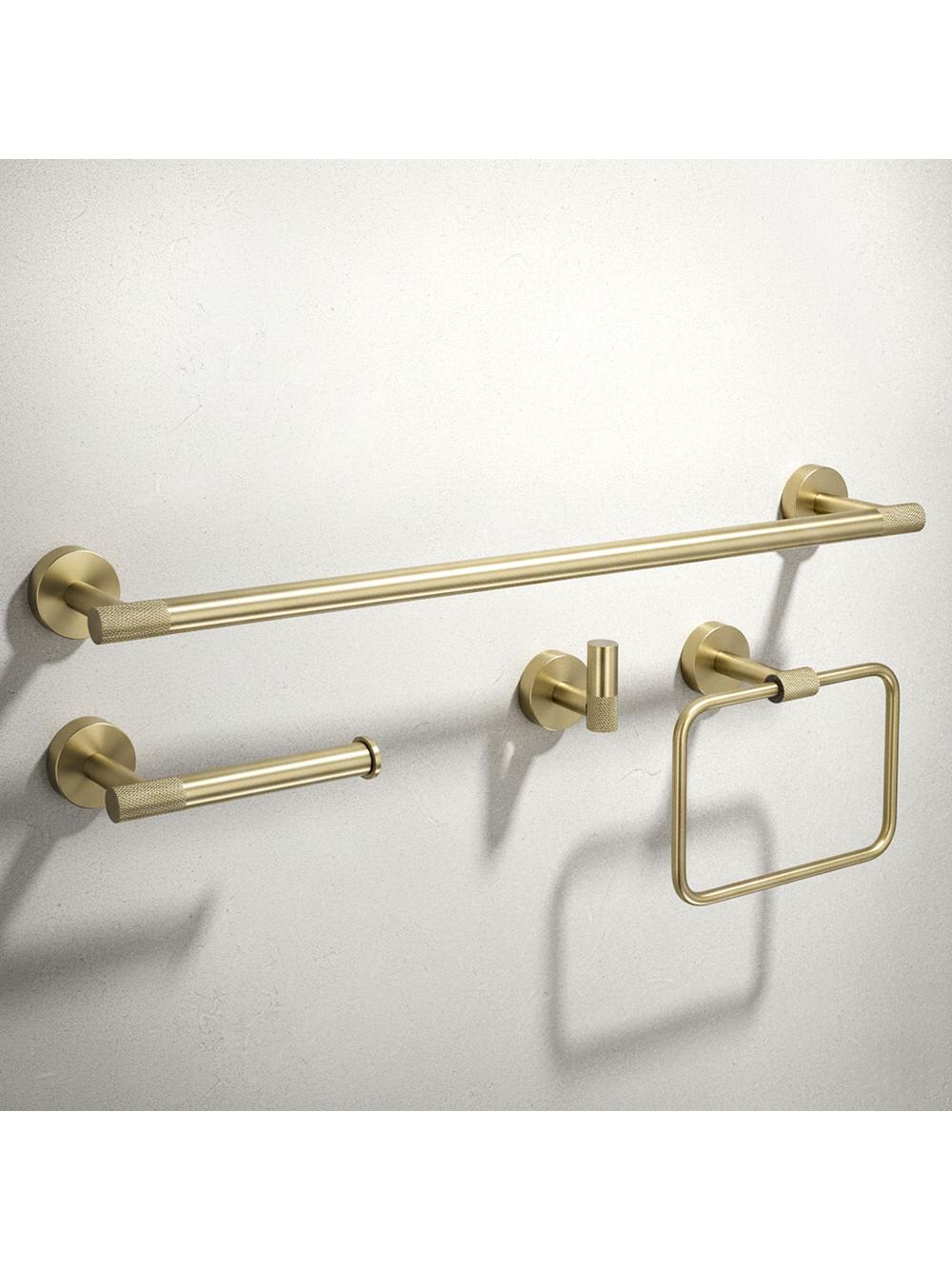 Juego de accesorios de baño GRID Brush Gold 4 piezas