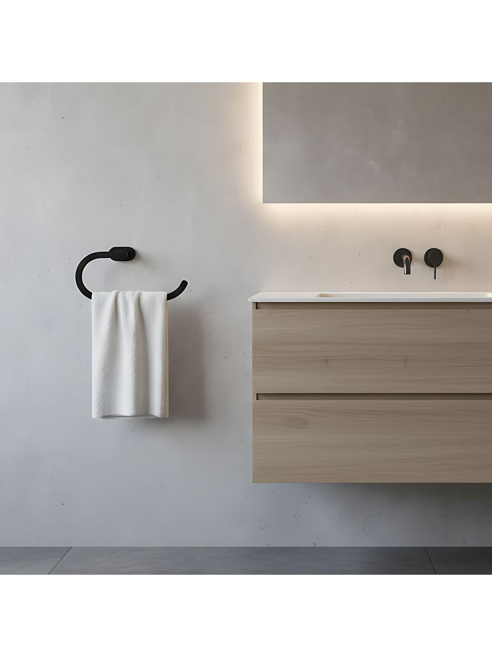 Wieszak łazienkowy RING 110 Til Czarny