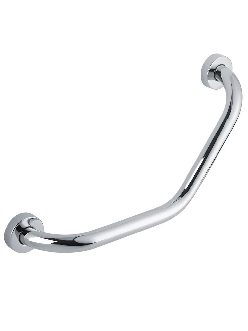 Barra de apoyo angular para baño Chrome