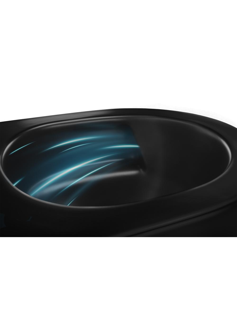 WC csésze Rea Carlo Mini Tornado NF BLACK MATT