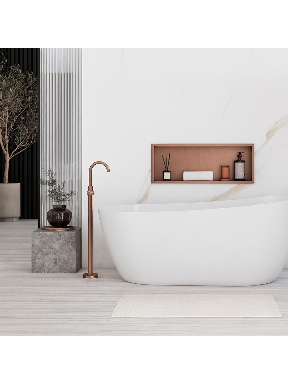 bathroom shelf 30x60 brush copper