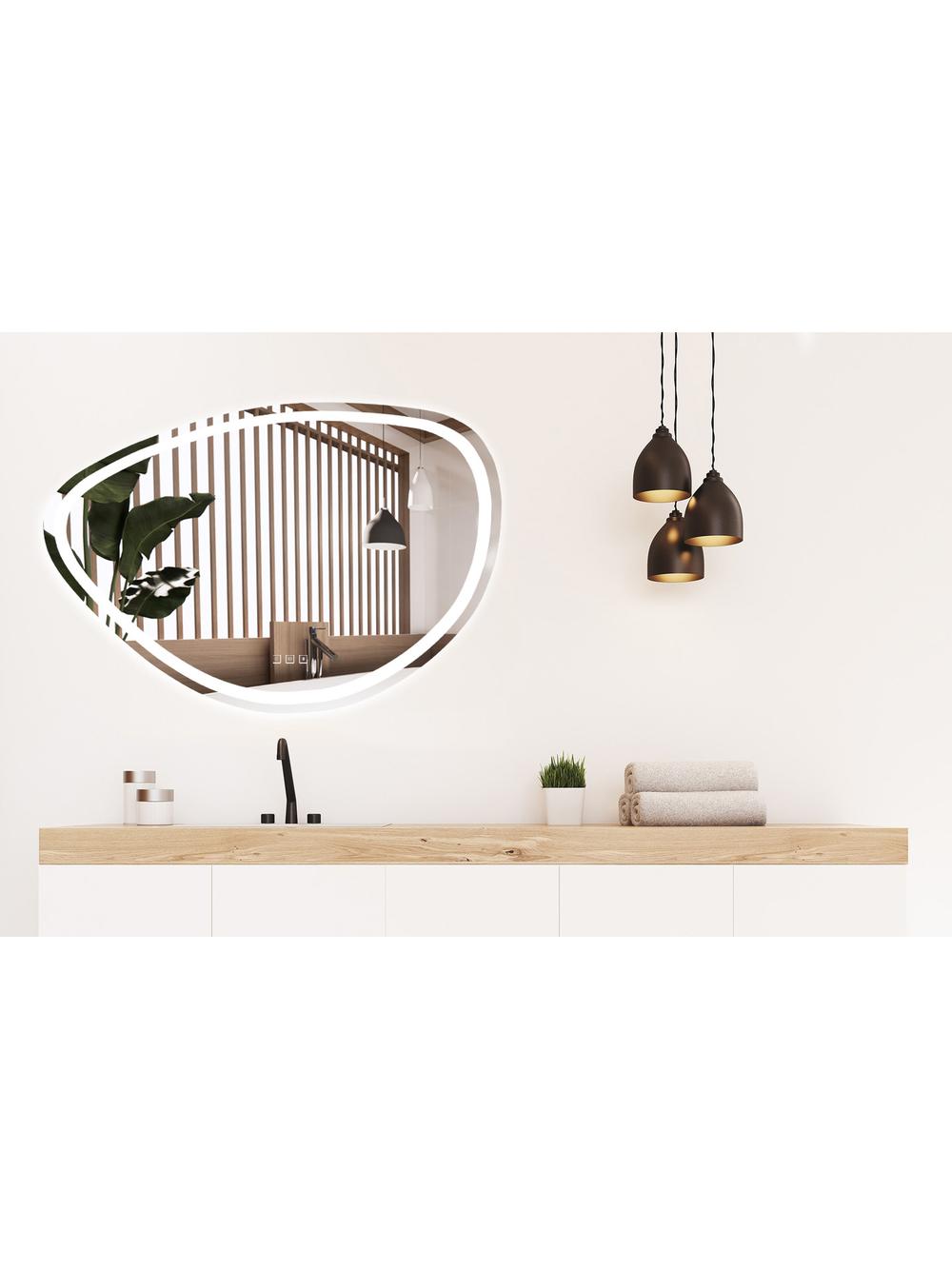 LUSTRO ŚCIENNE LED Z FUNKCJĄ BLUETOOTH 70x100cm FOG