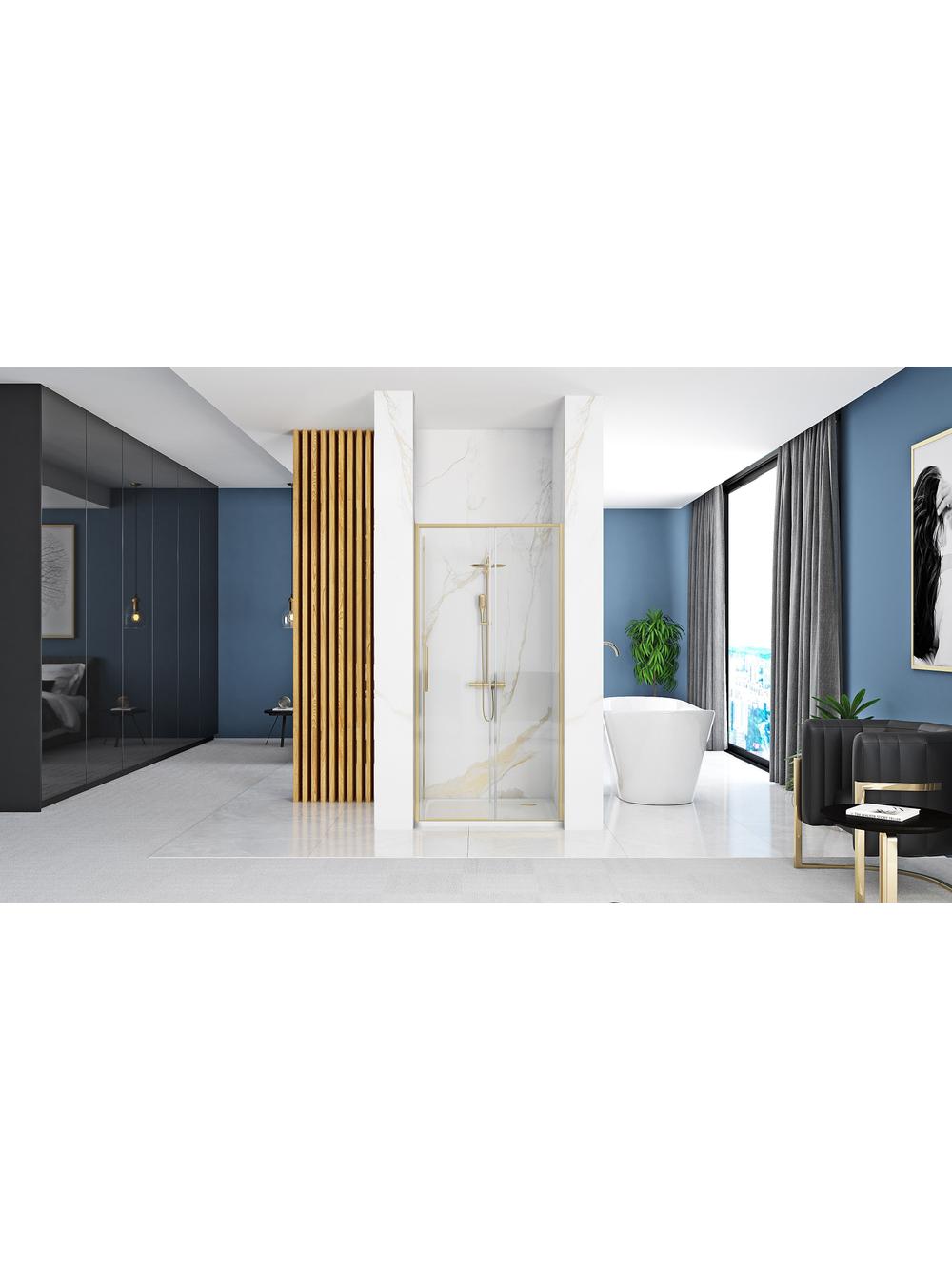 Drzwi Prysznicowe Przesuwne REA Rapid Slide 160 Złote Szczotkowane