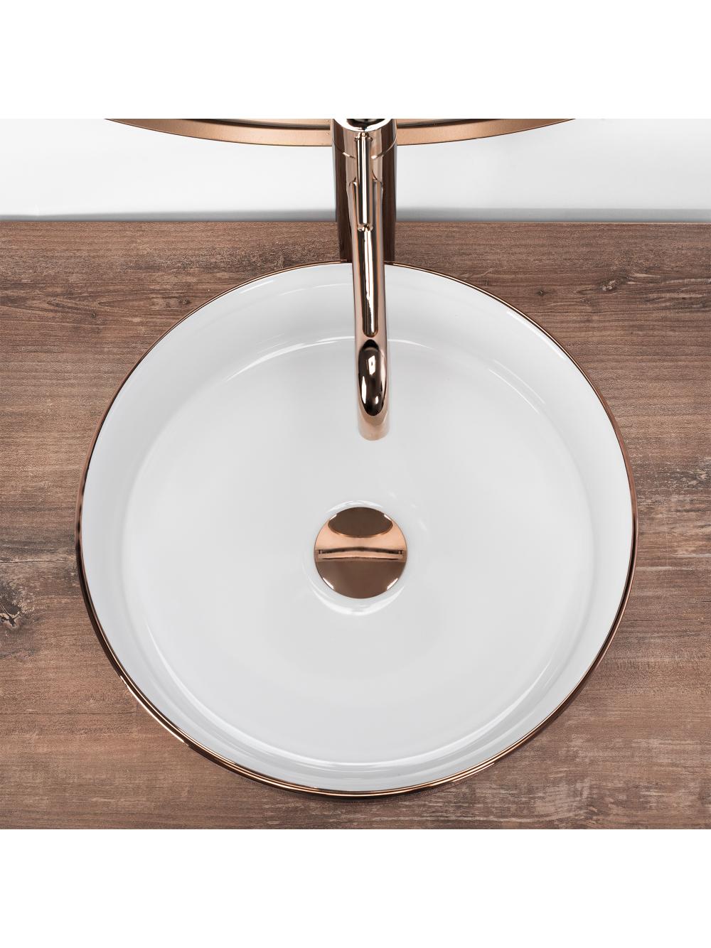 Kriauklė stalviršio Rea Sami Brush Rose Gold