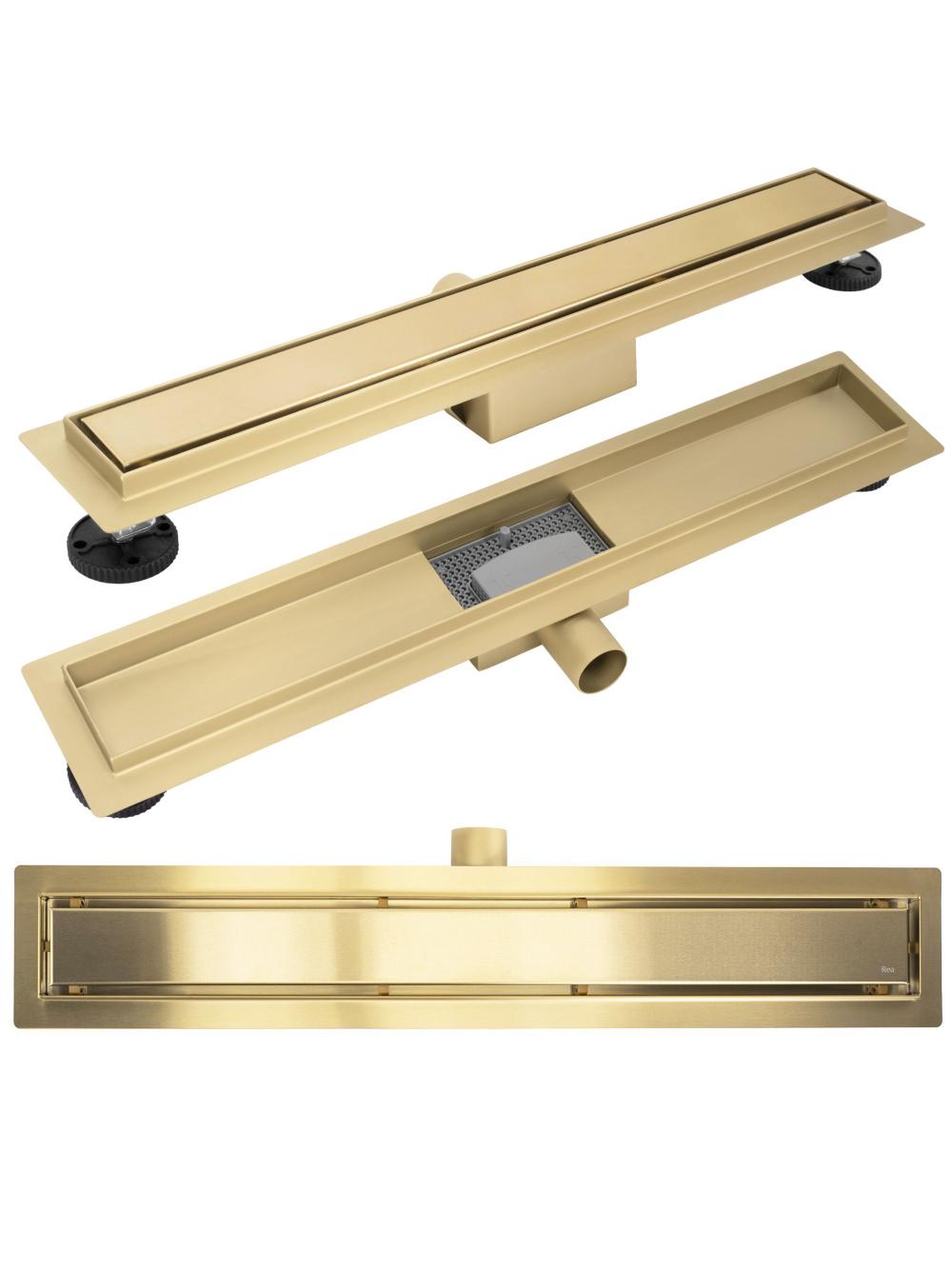Scarico lineare Neox brush gold 70