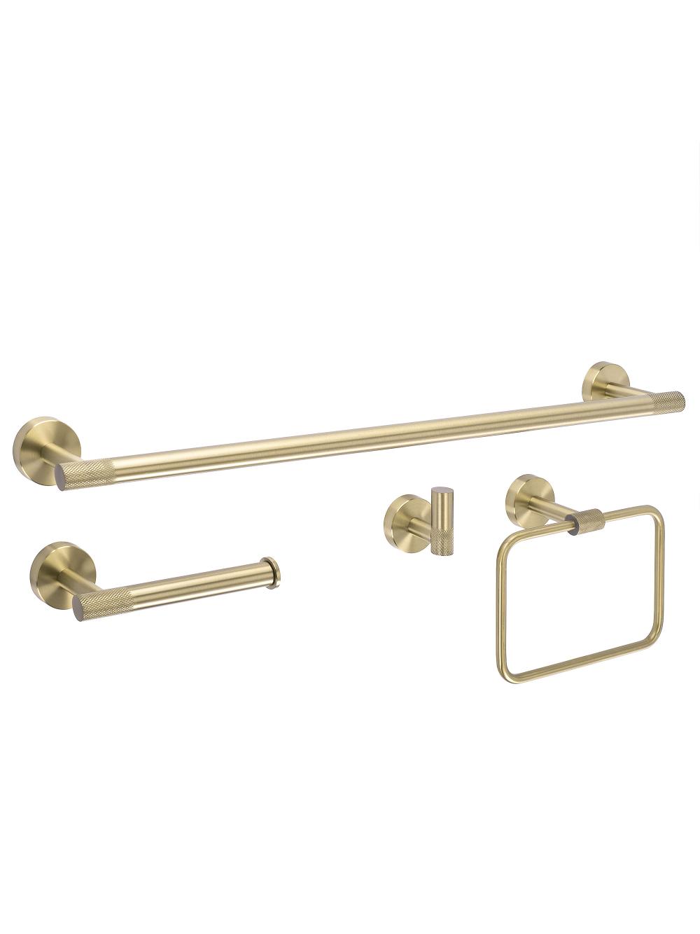Juego de accesorios de baño GRID Brush Gold 4 piezas