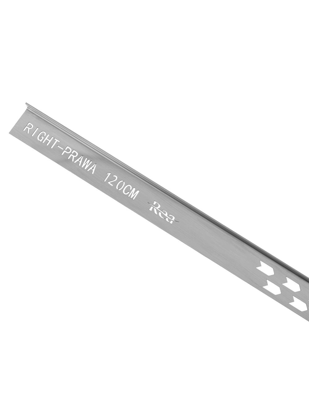 Listwa spadkowa brodzikowa 120cm Nikiel Szczotkowany