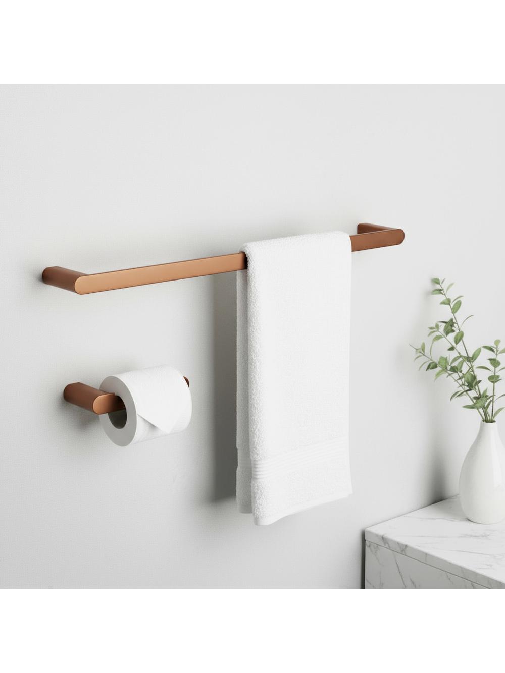 Kylpyhuonetarvikesetti Mati Brush Copper 4 osaa