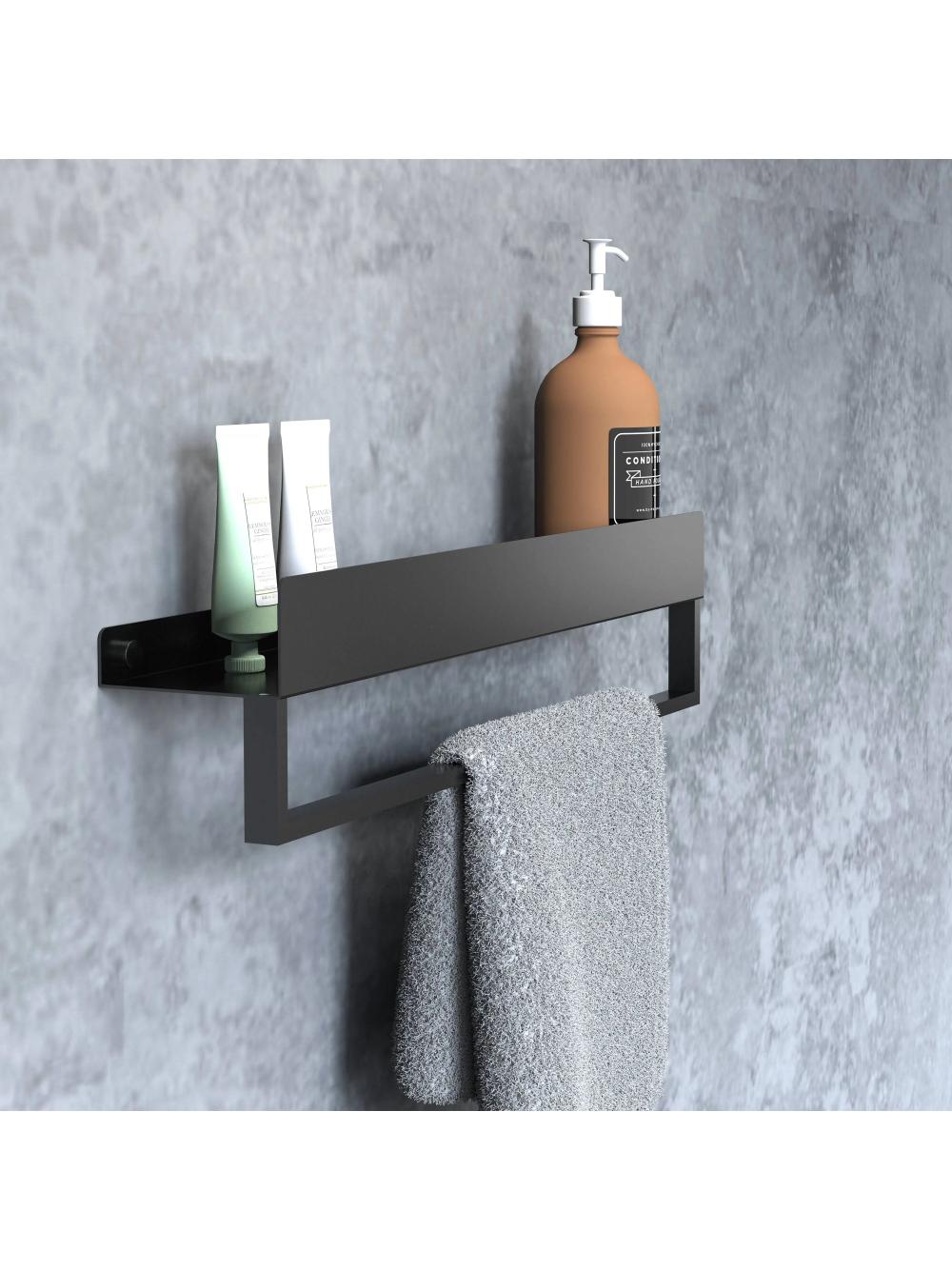 Półka łazienkowa wannowa SF01 60cm czarny mat