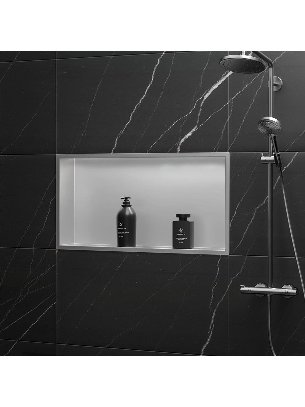 bathroom shelf 30x60 steel brush