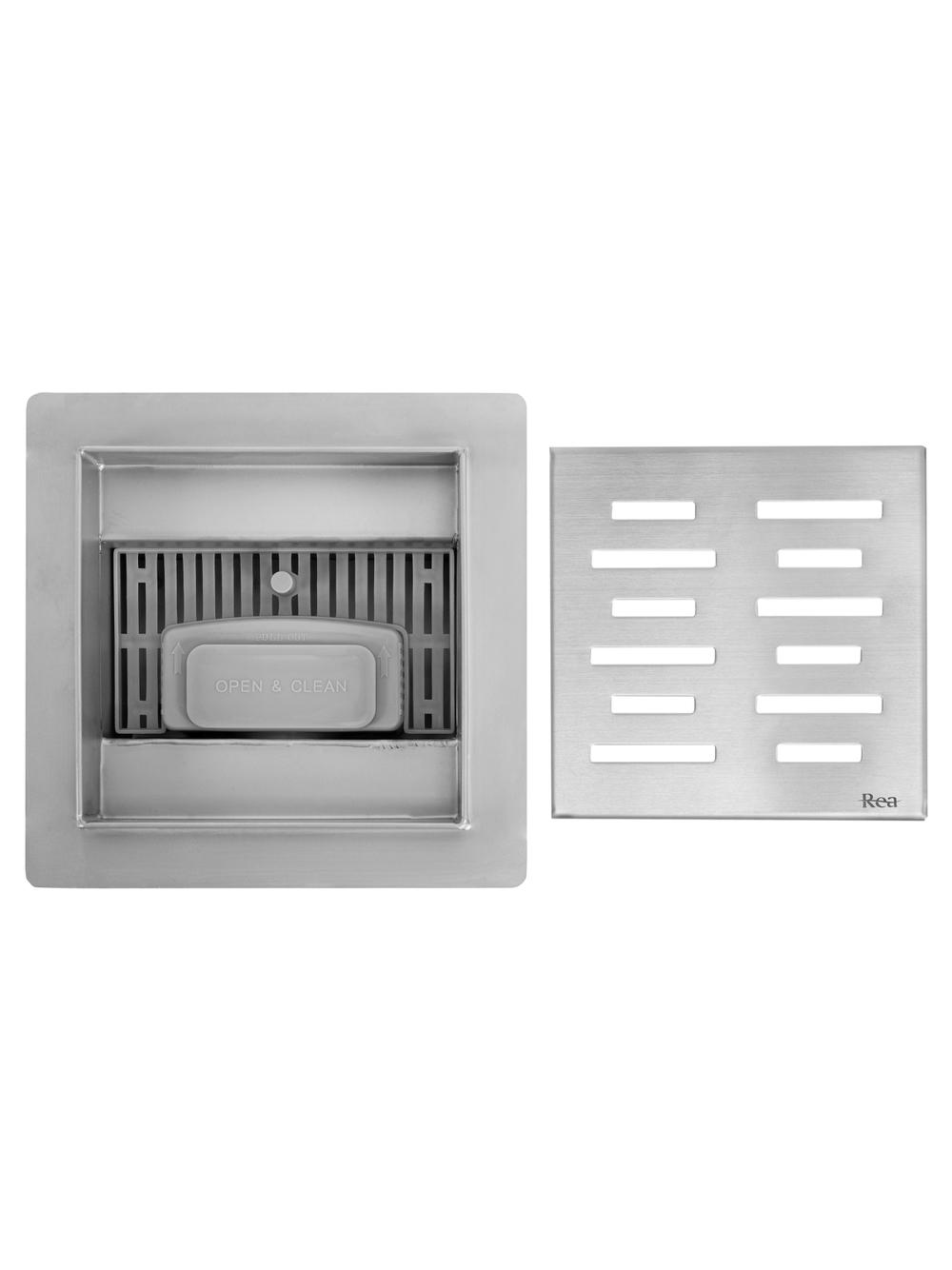 Odpływ liniowy REA LINE STAL SZCZOTKOWANA 12x12