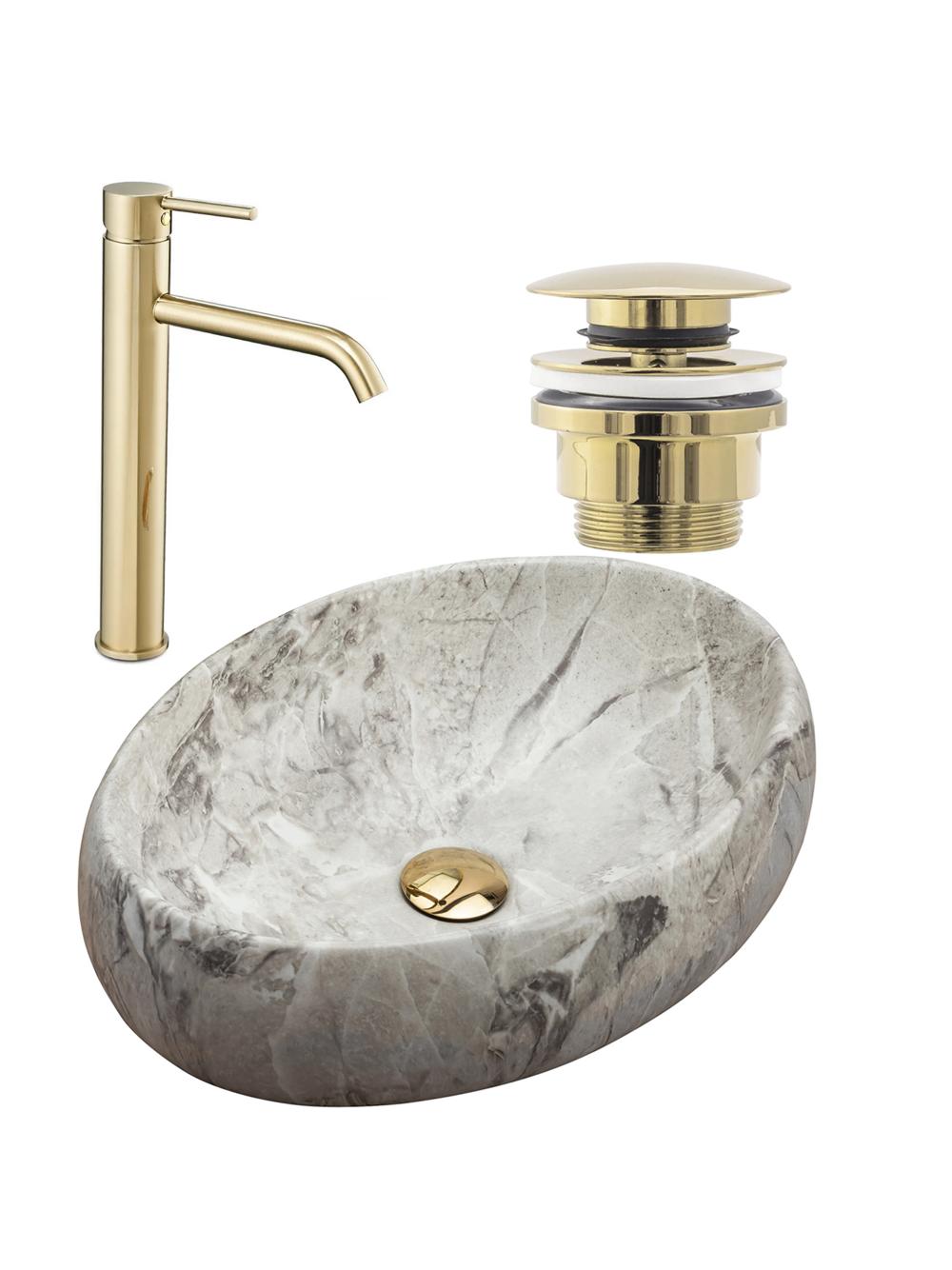 Zestaw Linda Stone + bateria wysoka Lungo gold + korek uniwersalny złoty