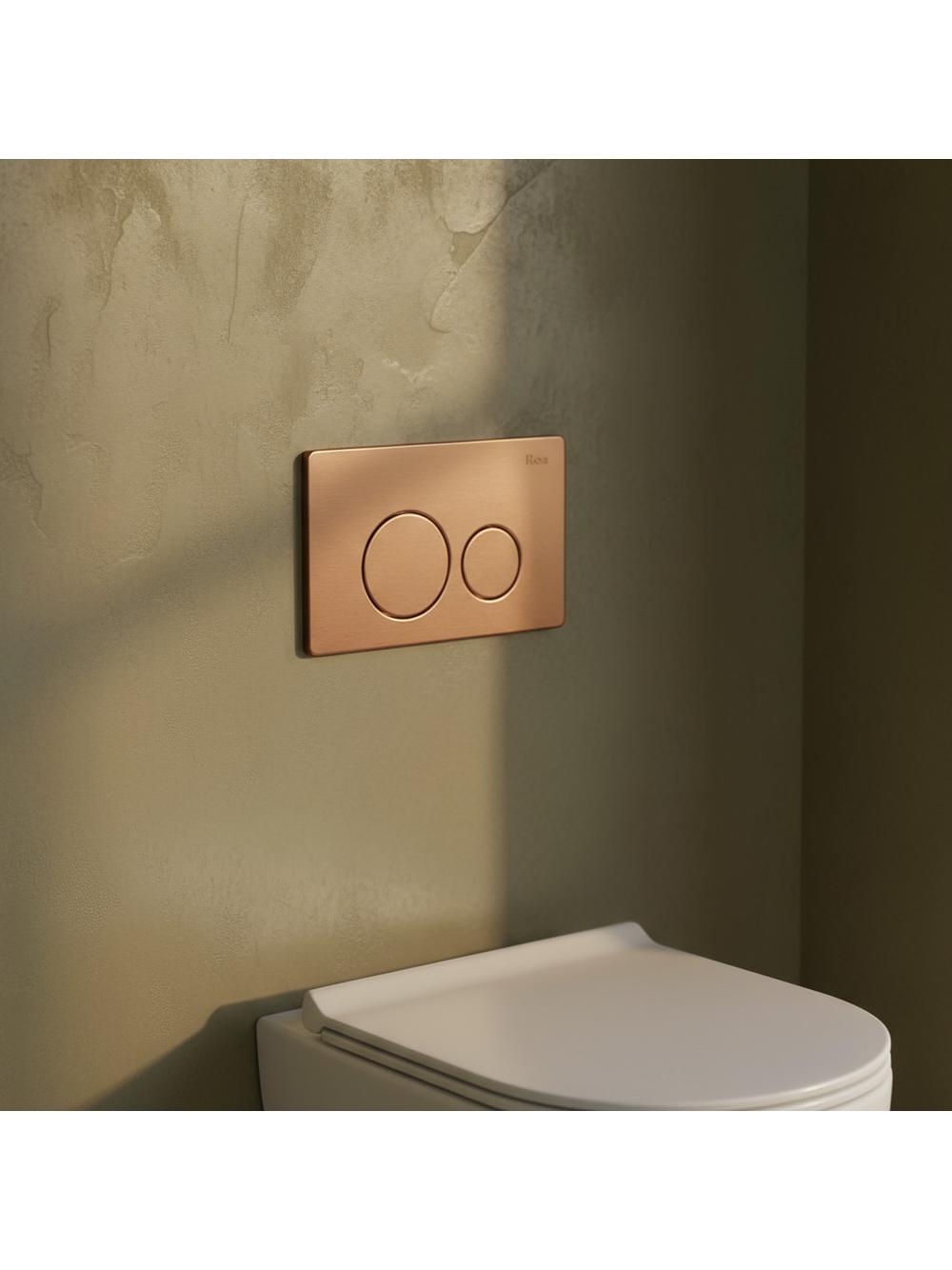 Cadru WC încastrat Rea cu buton I Brush Copper