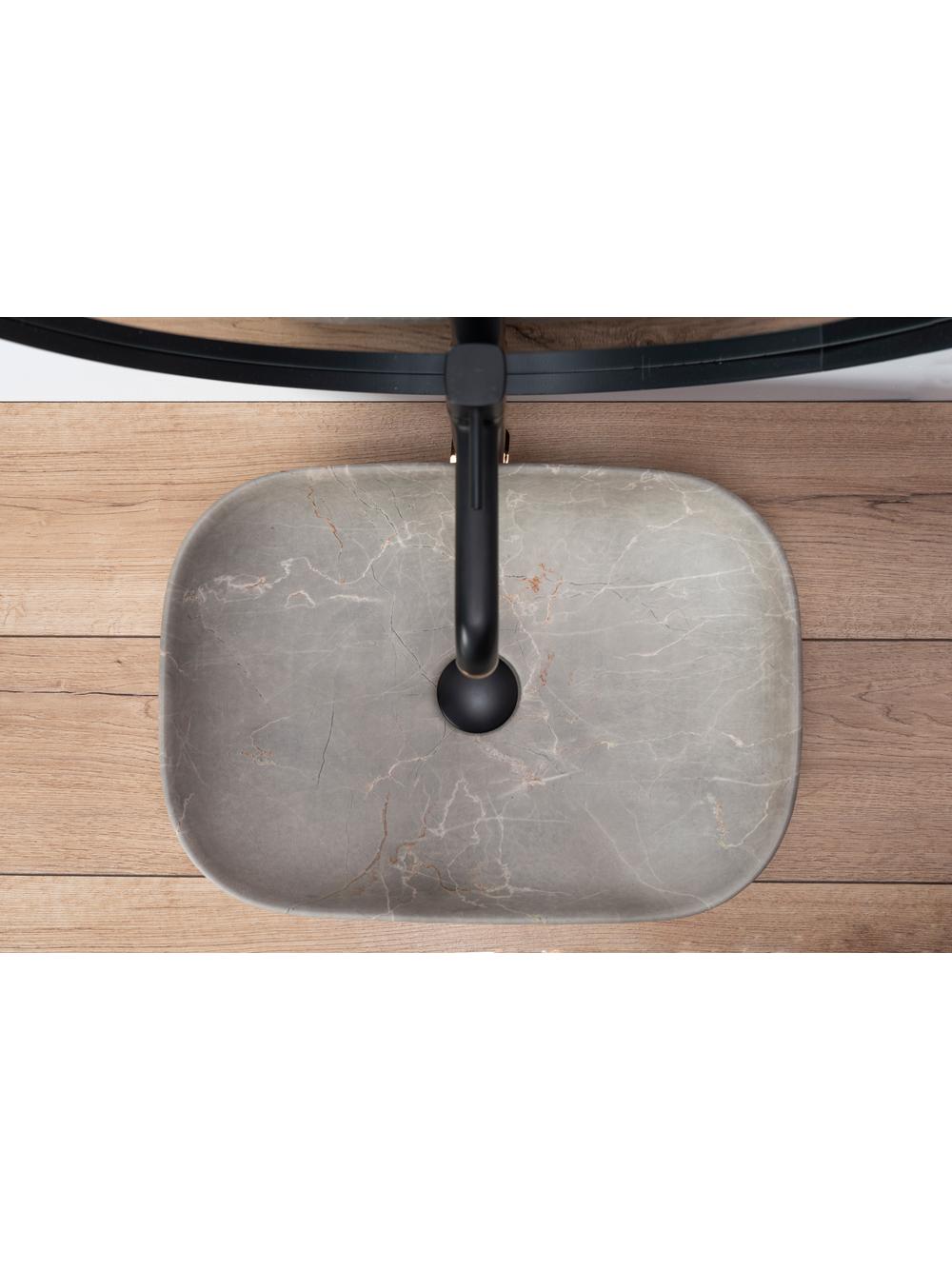 Umywalka nablatowa Rea Livia Beige Mat