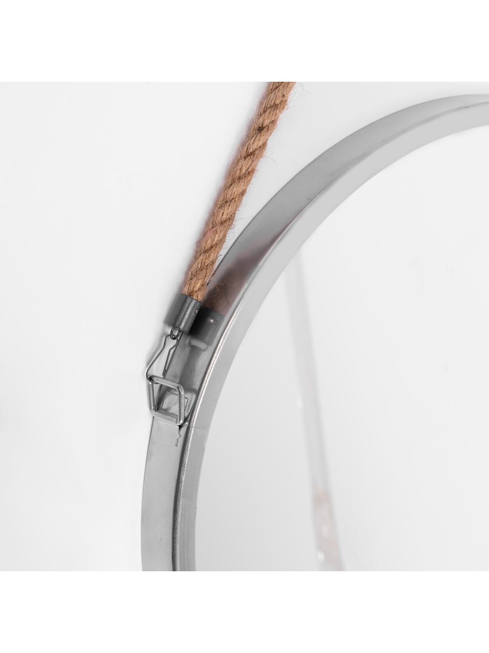 LUSTRO NA LINIE OKRĄGŁE SREBRNE  40CM KLMH-0410S-1