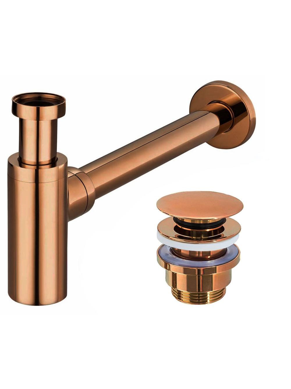 Siphon de lavabo Clic-Clac Universel Copper