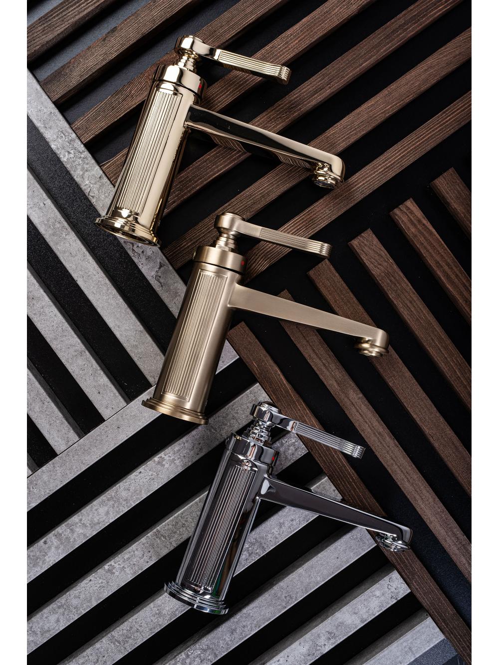 REA Monaco bateria umywalkowa chrom niska