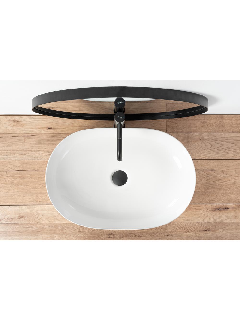 Umywalka nablatowa Rea Cleo 61 White