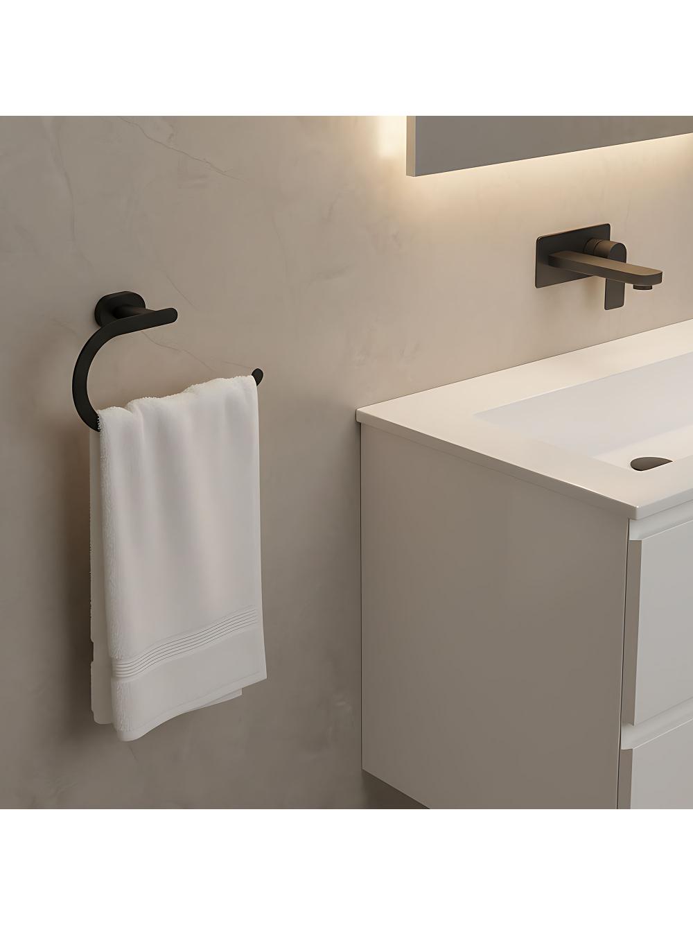 Wieszak łazienkowy RING 110 Til Czarny