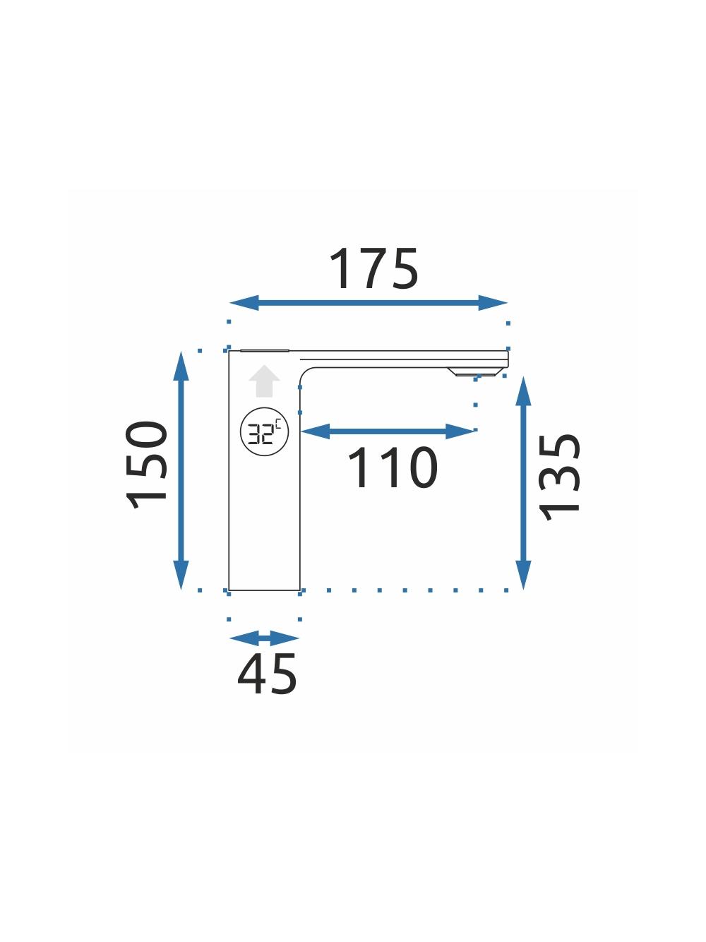 Βρύση νιπτήρα REA MILS LCD Chrome Χαμηλή