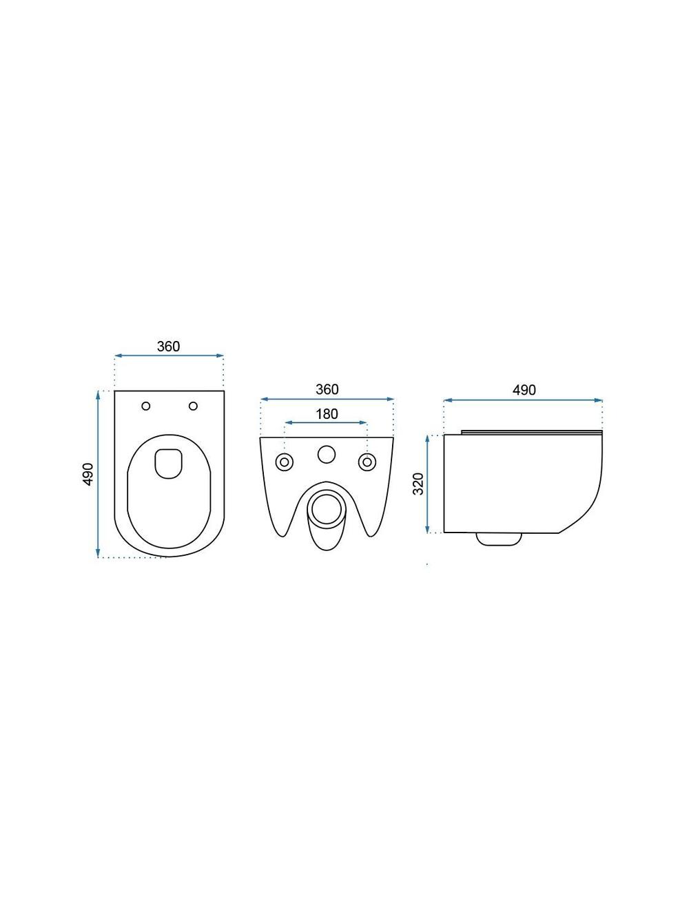 ZESTAW WC CARTER RIMLESS SLIM + BIDET CARTER MINI