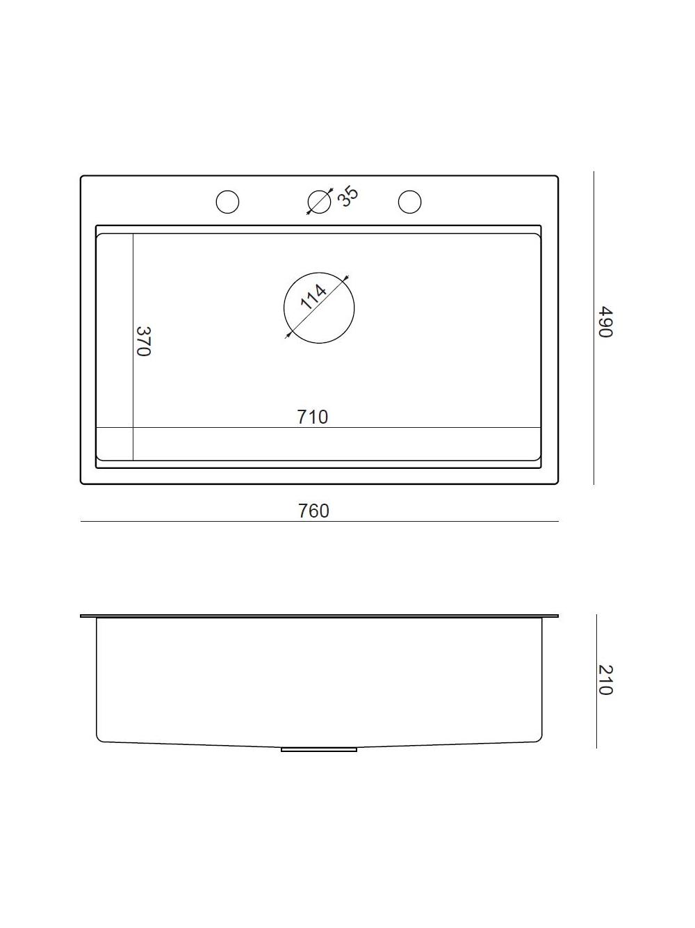 Zlewozmywak stalowy BURT 110 WORKSTATION Nikiel szczotkowany