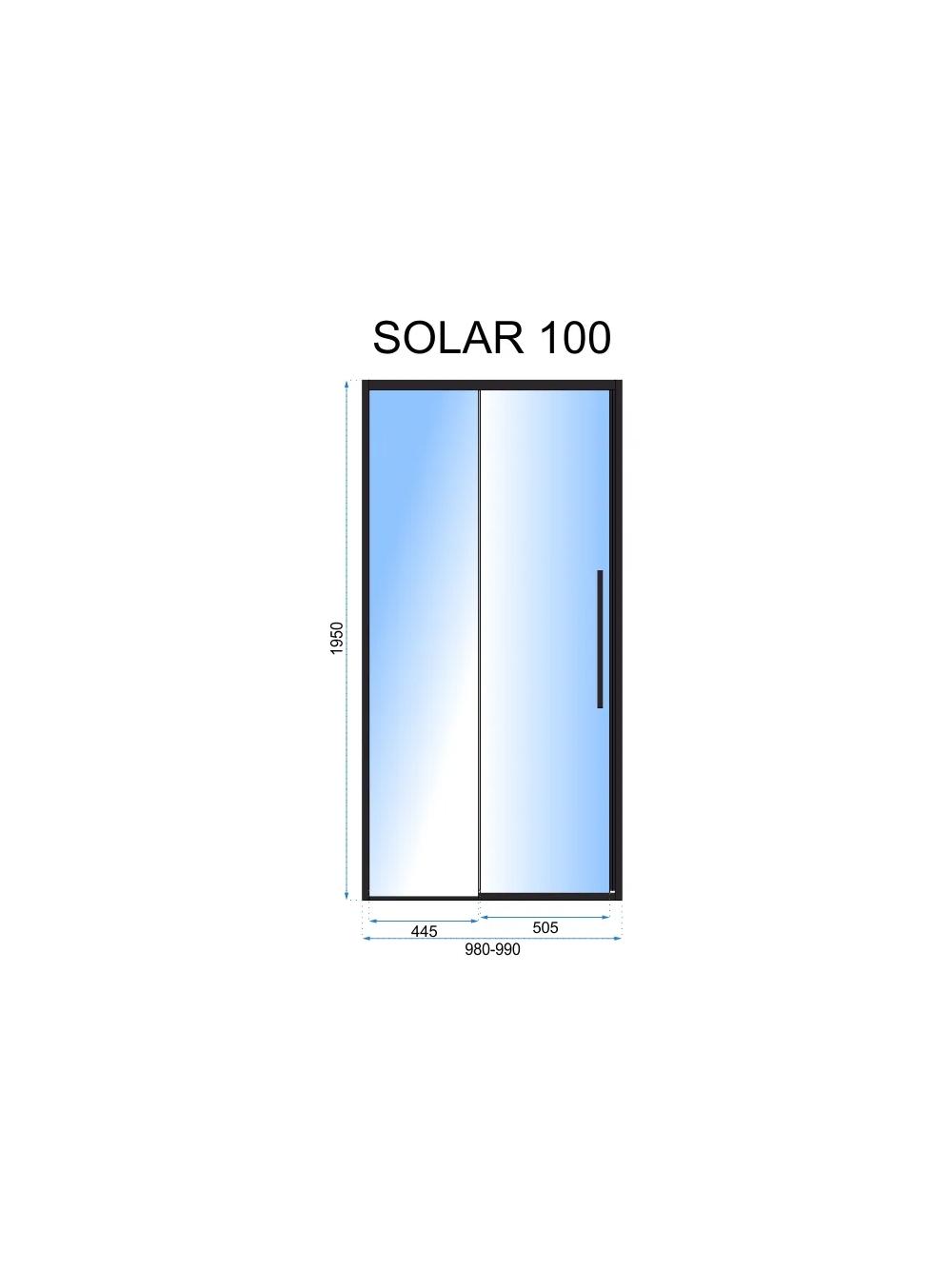 Drzwi prysznicowe SOLAR ZŁOTE 100