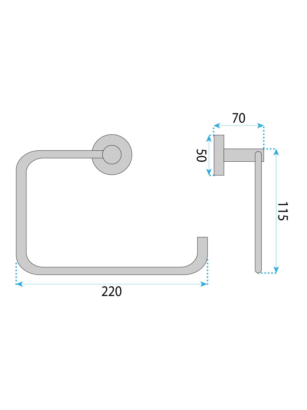 Wieszak łazienkowy 5610 Leo Złoty