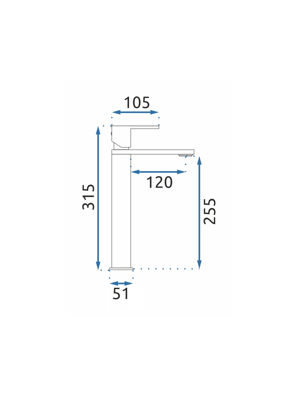 Bateria Umywalkowa REA FLIP Czarna Wysoka