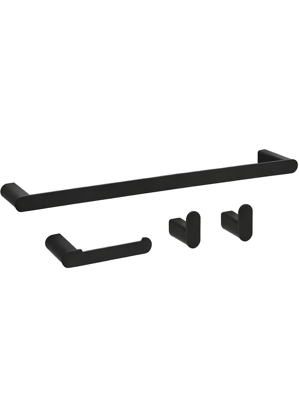 Juego de accesorios de baño Mati Black 4 piezas