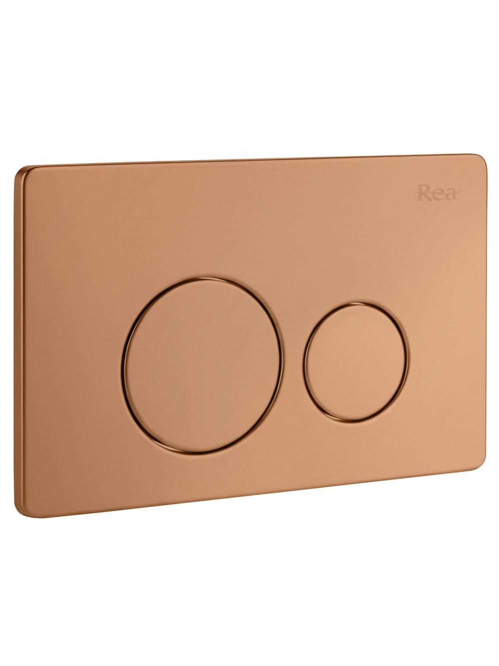 Cadru WC încastrat Rea cu buton I Brush Copper