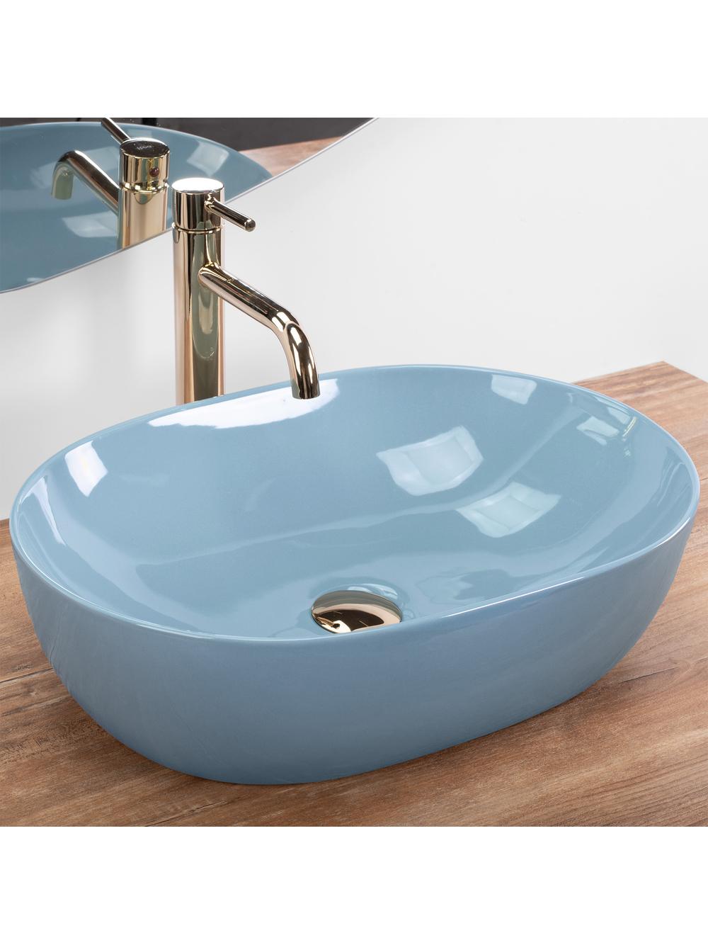 ΝΙΠΤΗΡΑΣ Πάγκου   Rea LISA  L.BLUE SHINY :  49 x 35 x  14 cm