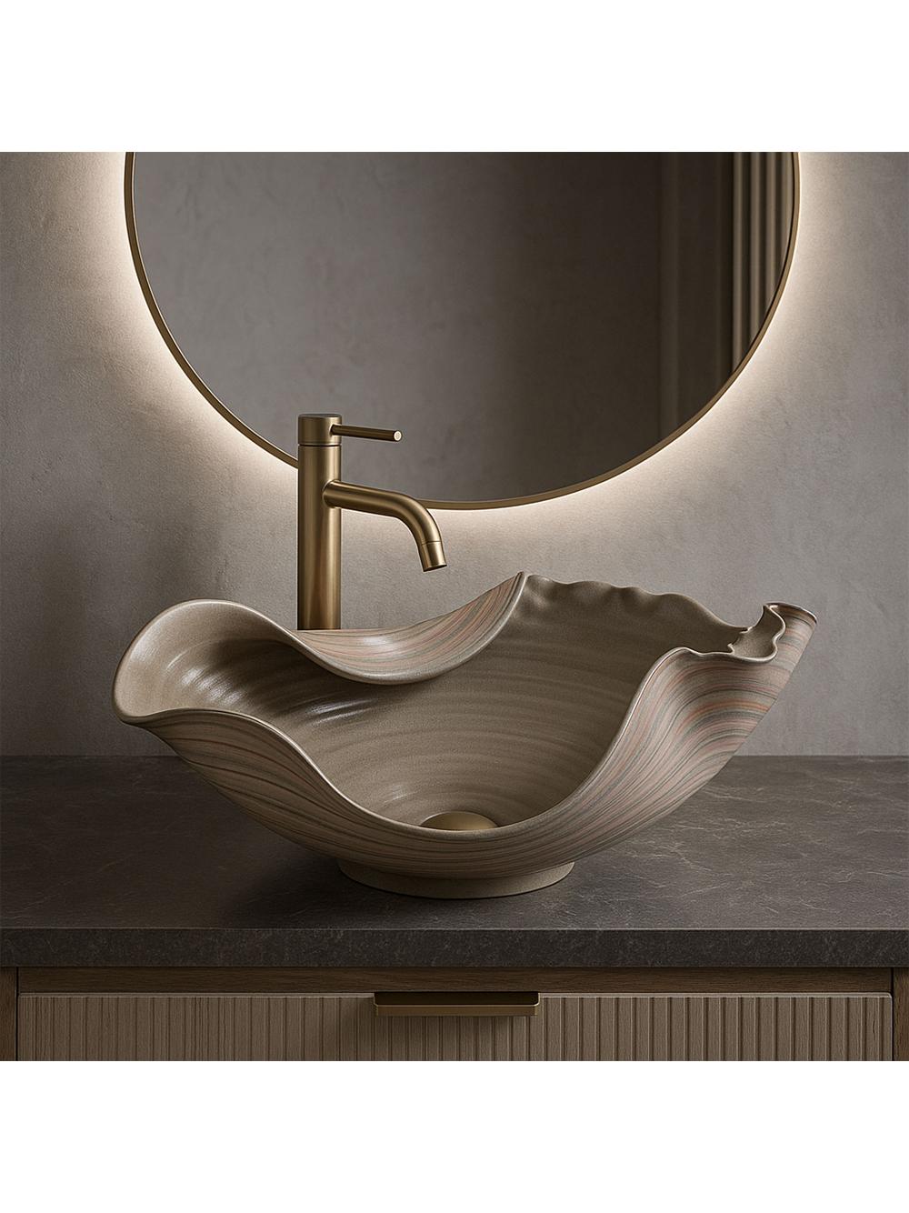 Ceramic Countertop Basin REA HM-17 Handmade ART