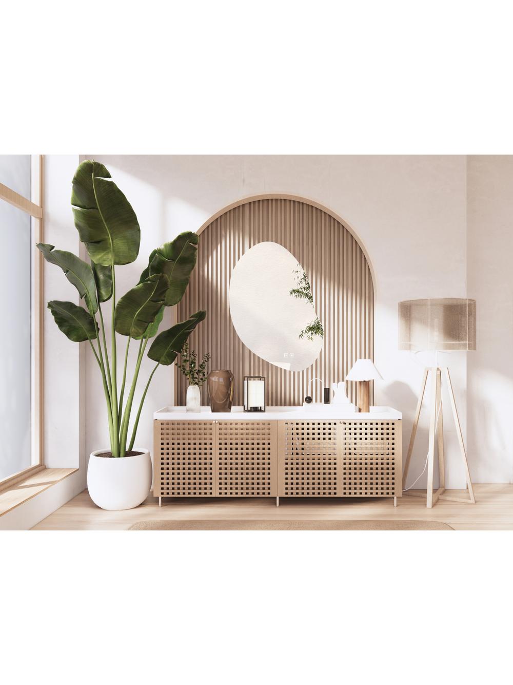 LED sienas spogulis 80x60cm CLOUD C