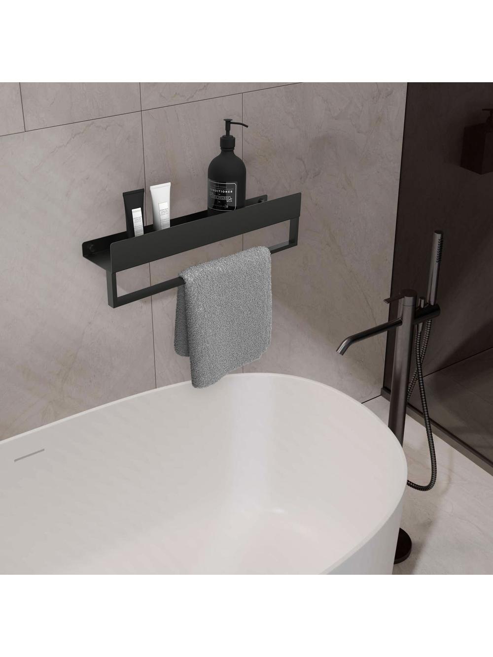 Półka łazienkowa wannowa SF01 60cm czarny mat